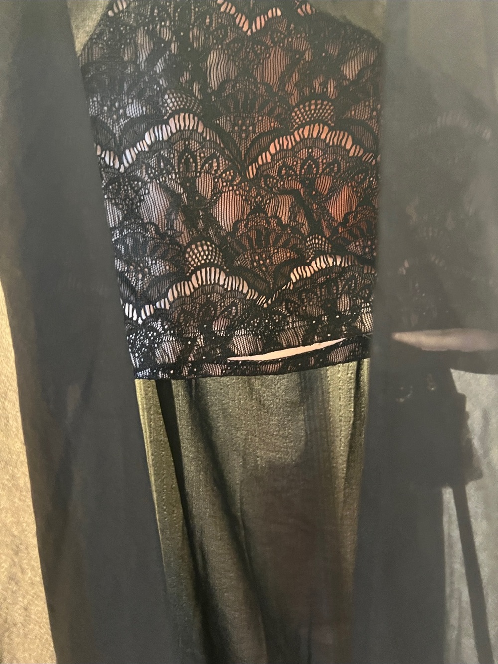 NWT bebe Black Asymmetrical Chiffon High-Low Dress - Picture 5 of 15